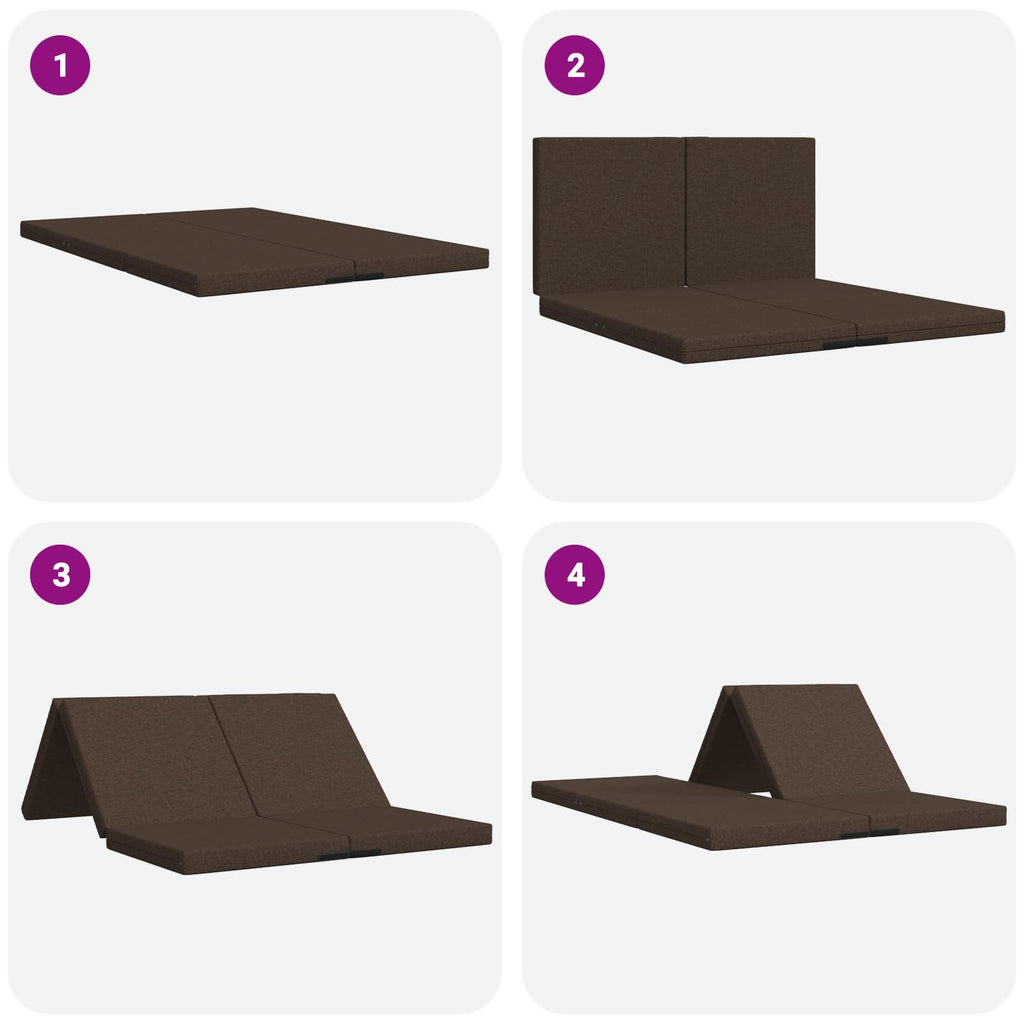 Klappsofa Bett 140 x 67 x 45 cm Taupe