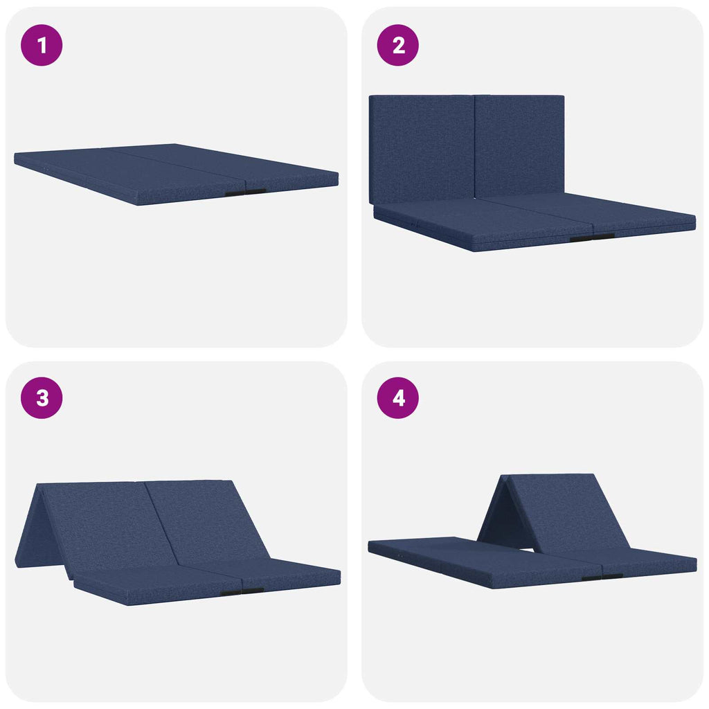 Klappsofa Bett 140 x 67 x 45 cm Blau