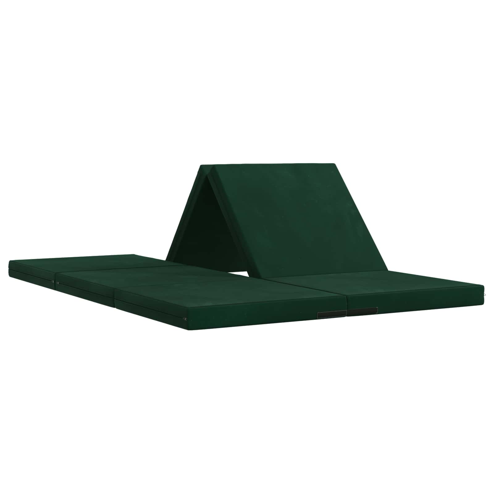 Klappsofa Bett 140 x 67 x 45 cm Dunkelgrün