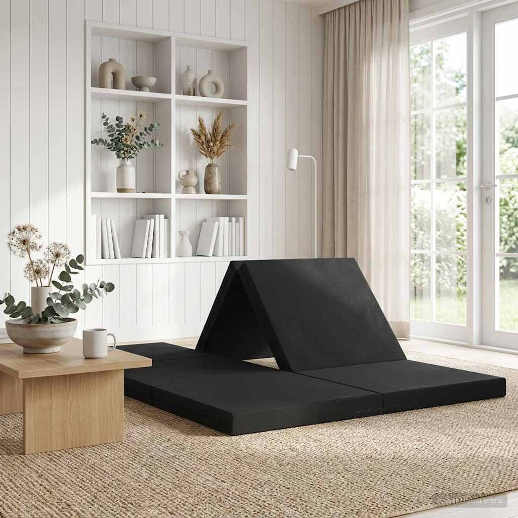 Klappsofa Bett 140 x 67 x 45 cm Schwarz