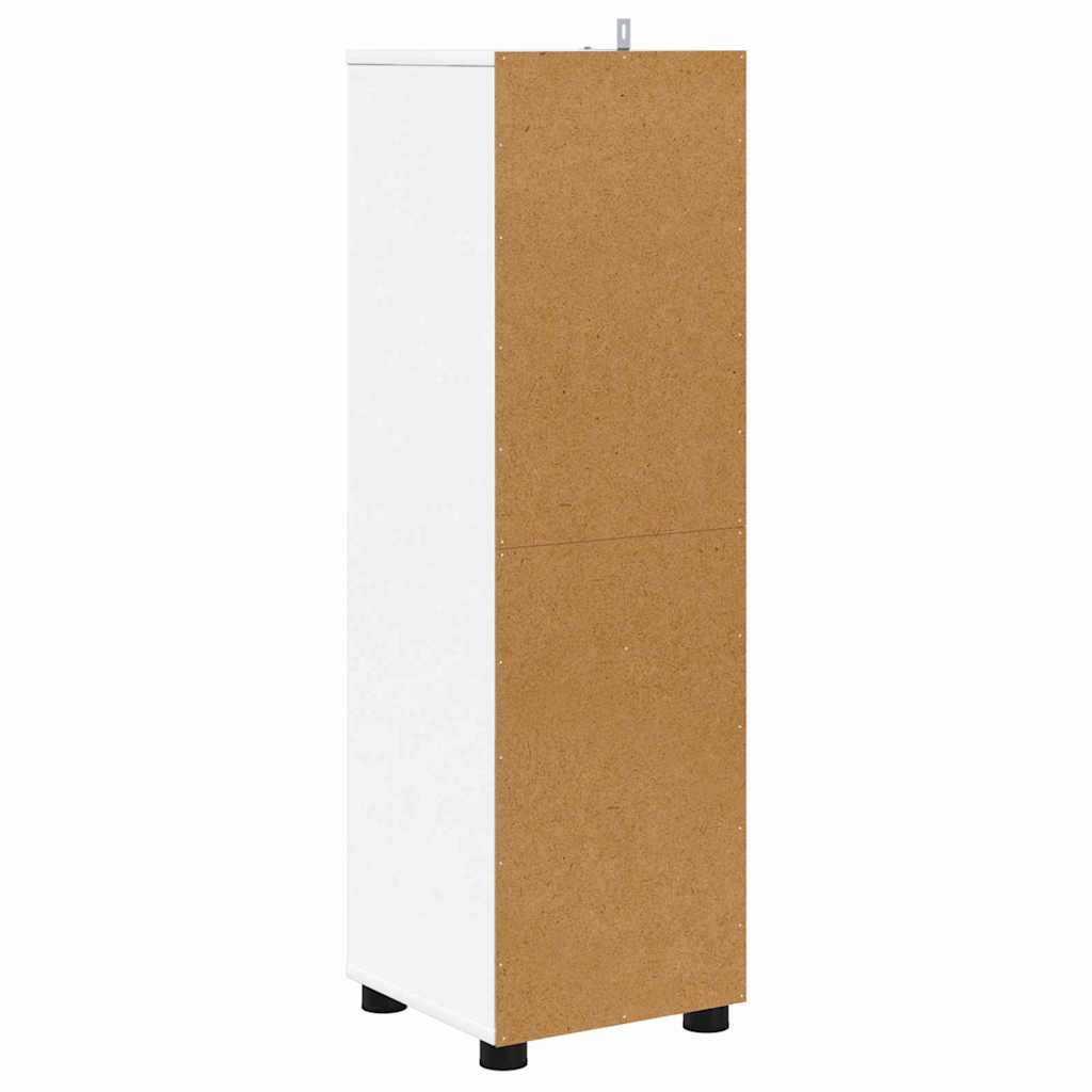 Badezimmerschrank mit Tür Weiß 30,5 x 30 x 101 cm Holzwerkstoff