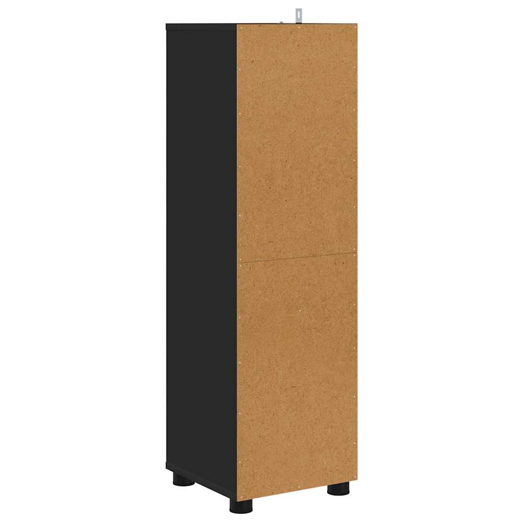 Badezimmerschrank Schwarz 30,5 x 30 x 101 cm Holzwerkstoff