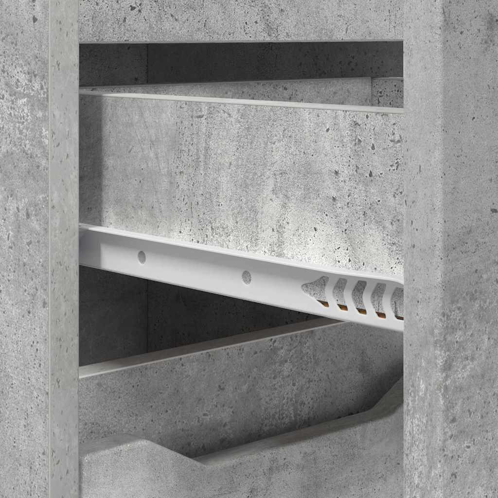 Badezimmerschrank Beton Grau 30,5 x 30 x 101 cm Holzwerkstoff