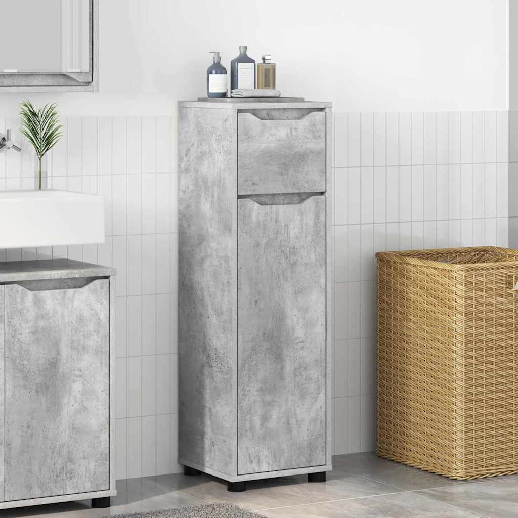 Badezimmerschrank Beton Grau 30,5 x 30 x 101 cm Holzwerkstoff