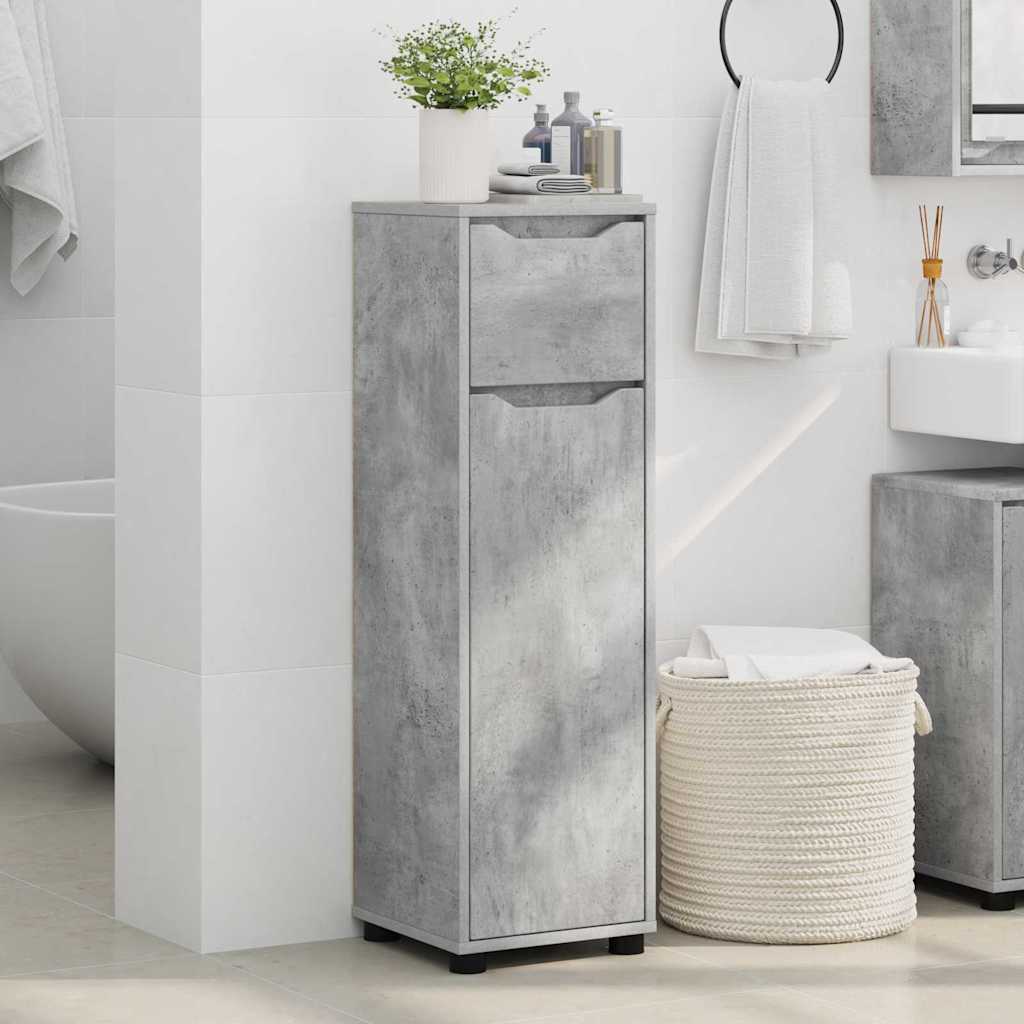 Badezimmerschrank Beton Grau 30,5 x 30 x 101 cm Holzwerkstoff