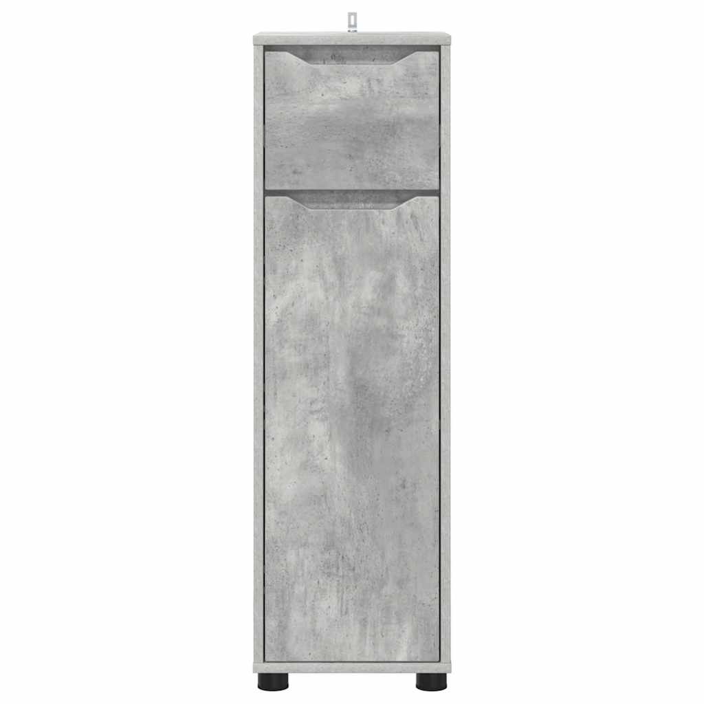 Badezimmerschrank Beton Grau 30,5 x 30 x 101 cm Holzwerkstoff