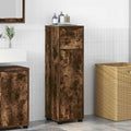 Badezimmerschrank mit Tür Geräucherte Eiche 30,5 x 30 x 101 cm