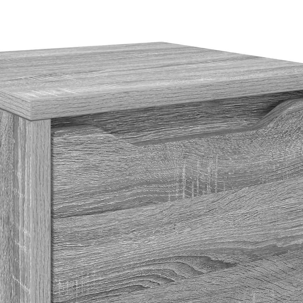 Badezimmerschrank mit Regal Graues Sonoma 30,5 x 30 x 101 cm
