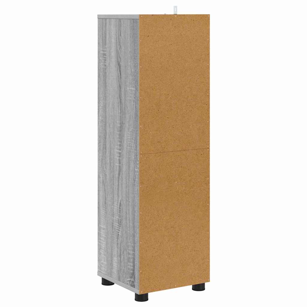Badezimmerschrank mit Regal Graues Sonoma 30,5 x 30 x 101 cm