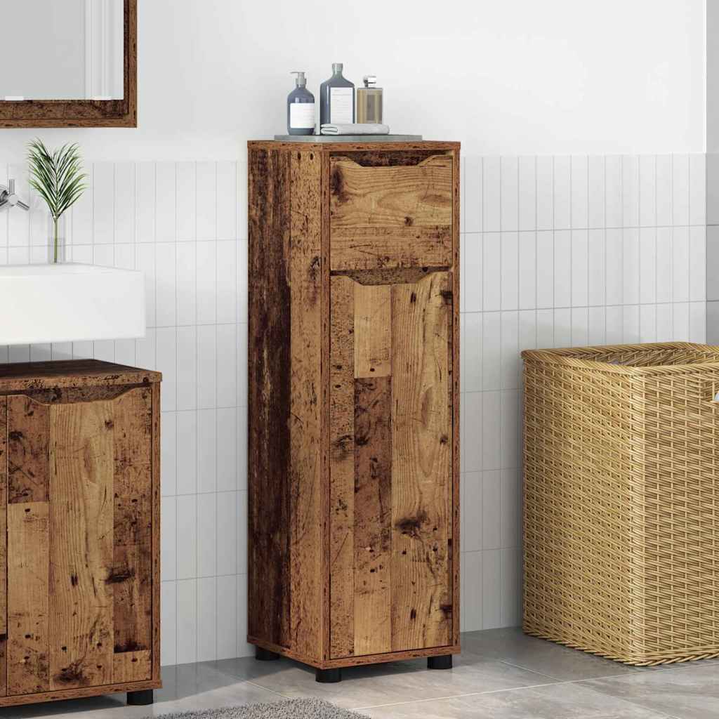 Badezimmerschrank Altholz 30,5 x 30 x 101 cm Holzwerkstoff