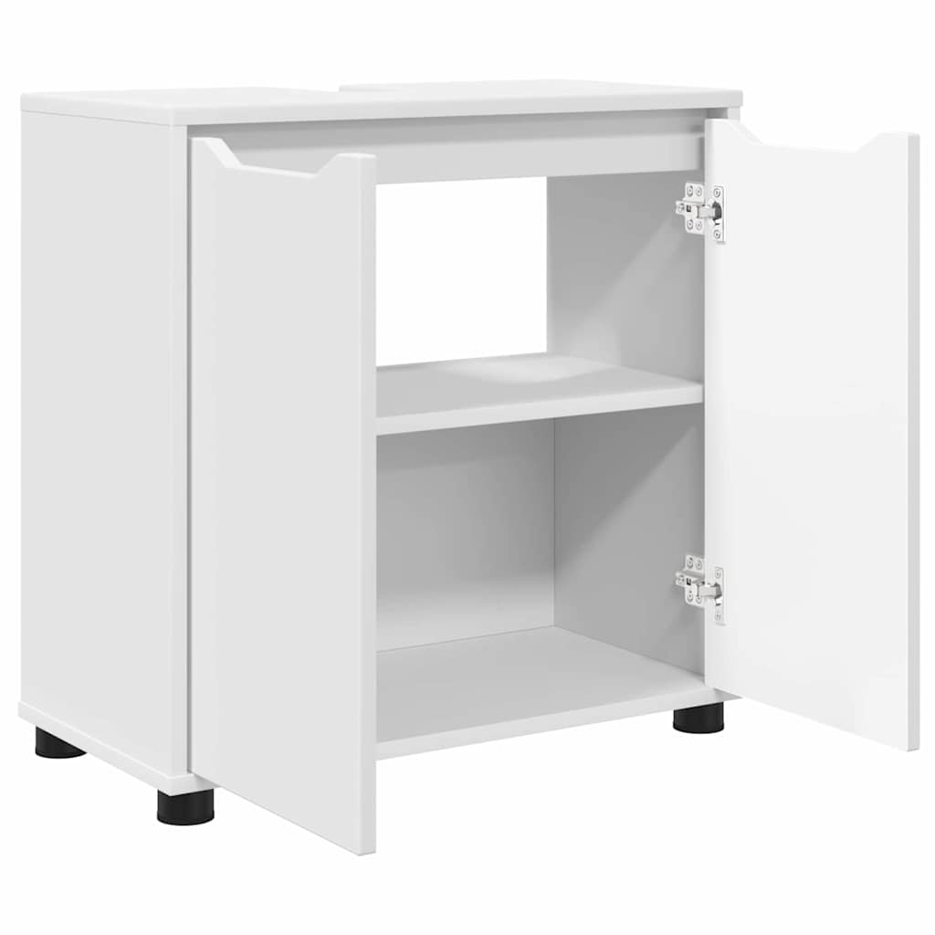 Badezimmerwaschbecken-Schrank mit Regal Weiß 60 x 30 x 60 cm