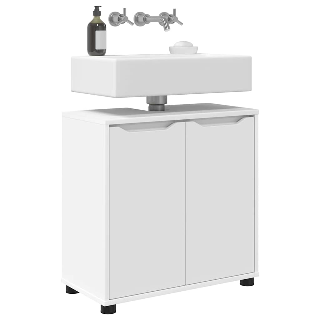 Badezimmerwaschbecken-Schrank mit Regal Weiß 60 x 30 x 60 cm