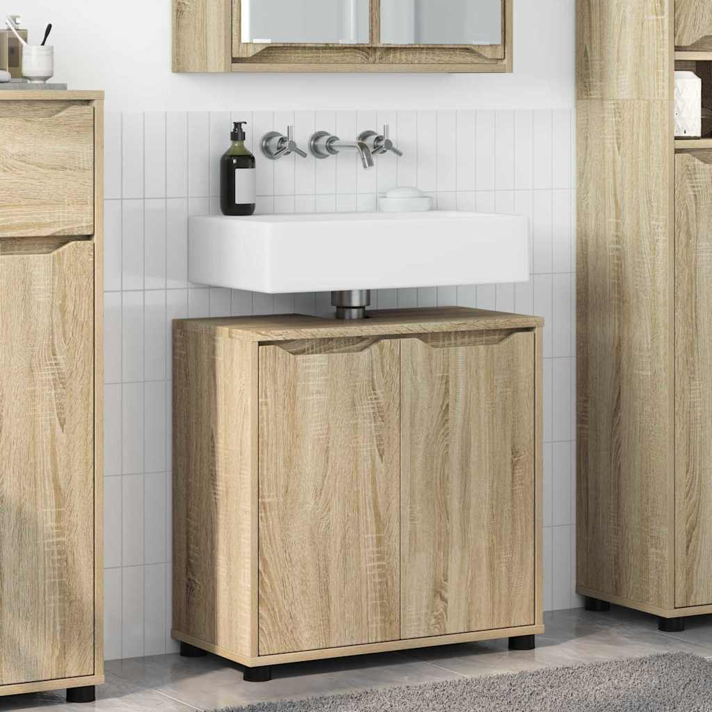 Badezimmerwaschbecken-Schrank Sonoma-Eiche 60 x 30 x 60 cm