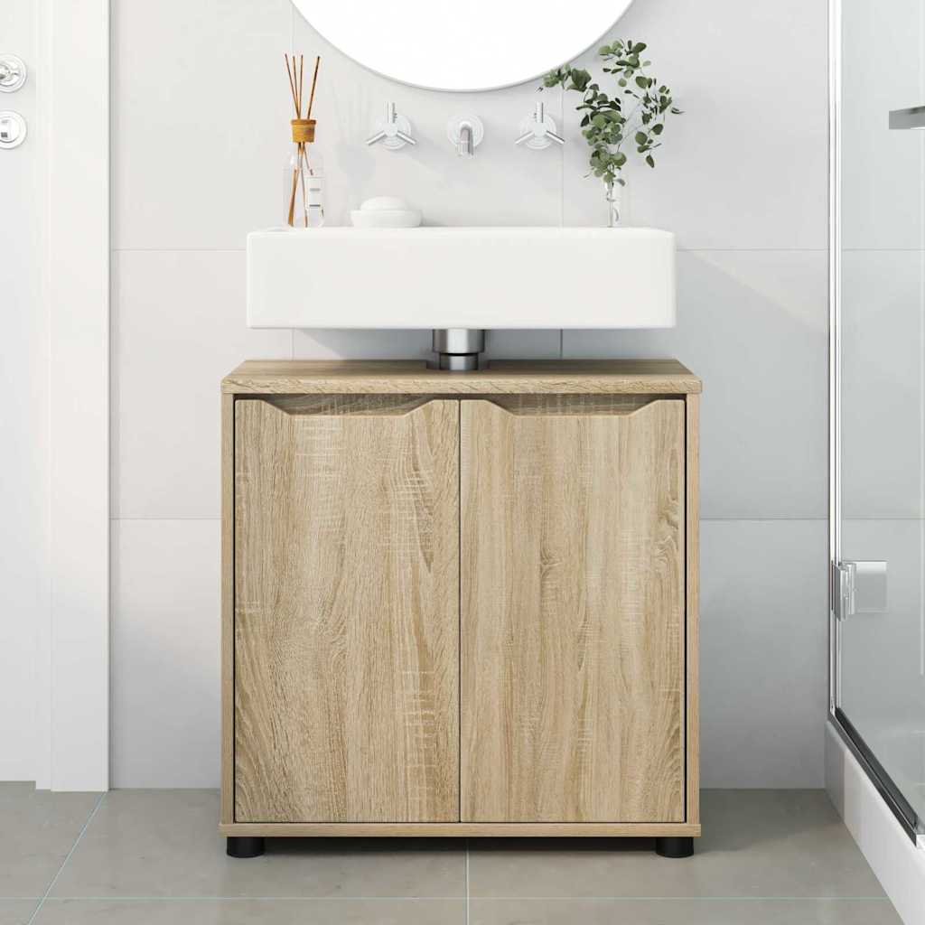 Badezimmerwaschbecken-Schrank Sonoma-Eiche 60 x 30 x 60 cm
