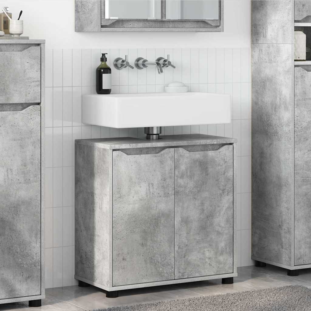 Badezimmerwaschbecken-Schrank Beton Grau 60 x 30 x 60 cm