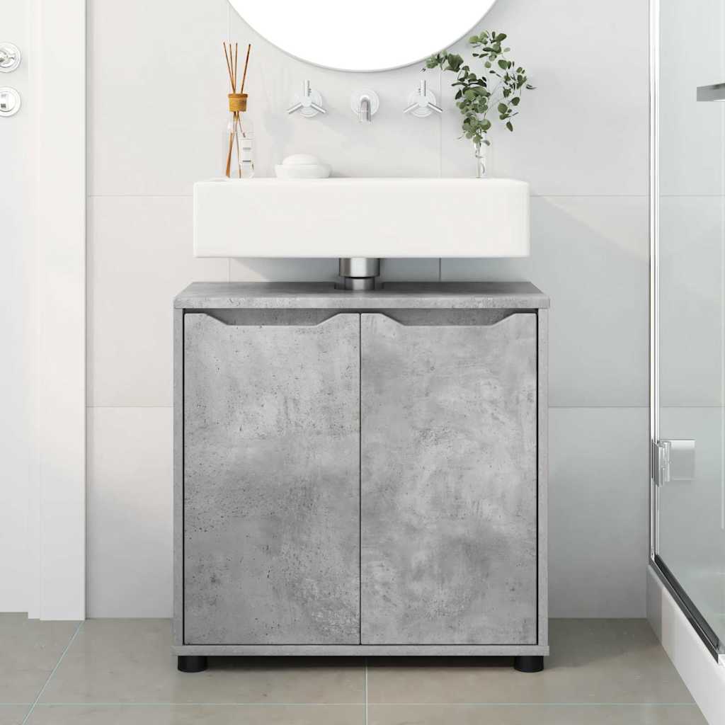 Badezimmerwaschbecken-Schrank Beton Grau 60 x 30 x 60 cm