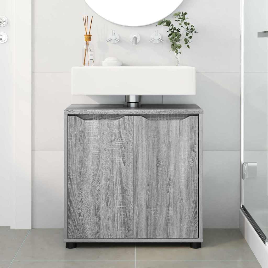 Badezimmerwaschbecken-Schrank Graues Sonoma 60 x 30 x 60 cm