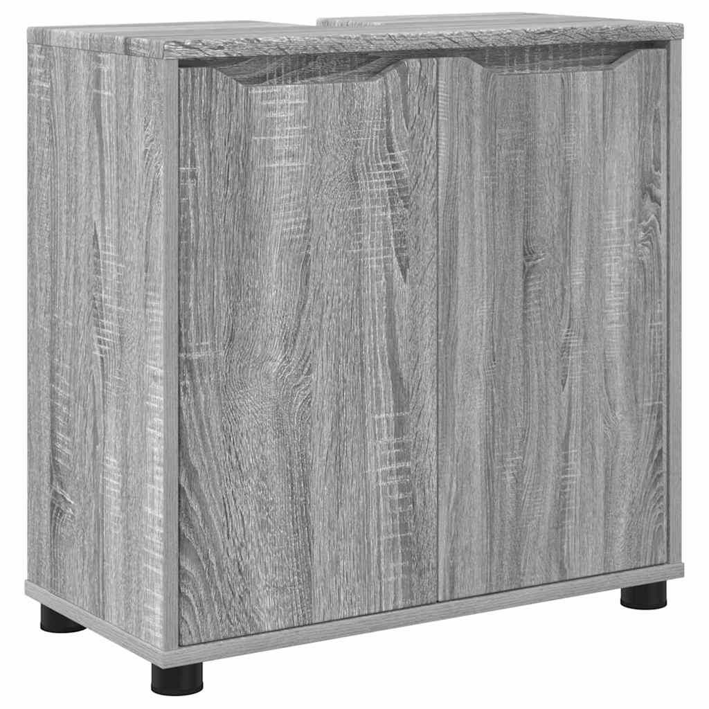 Badezimmerwaschbecken-Schrank Graues Sonoma 60 x 30 x 60 cm