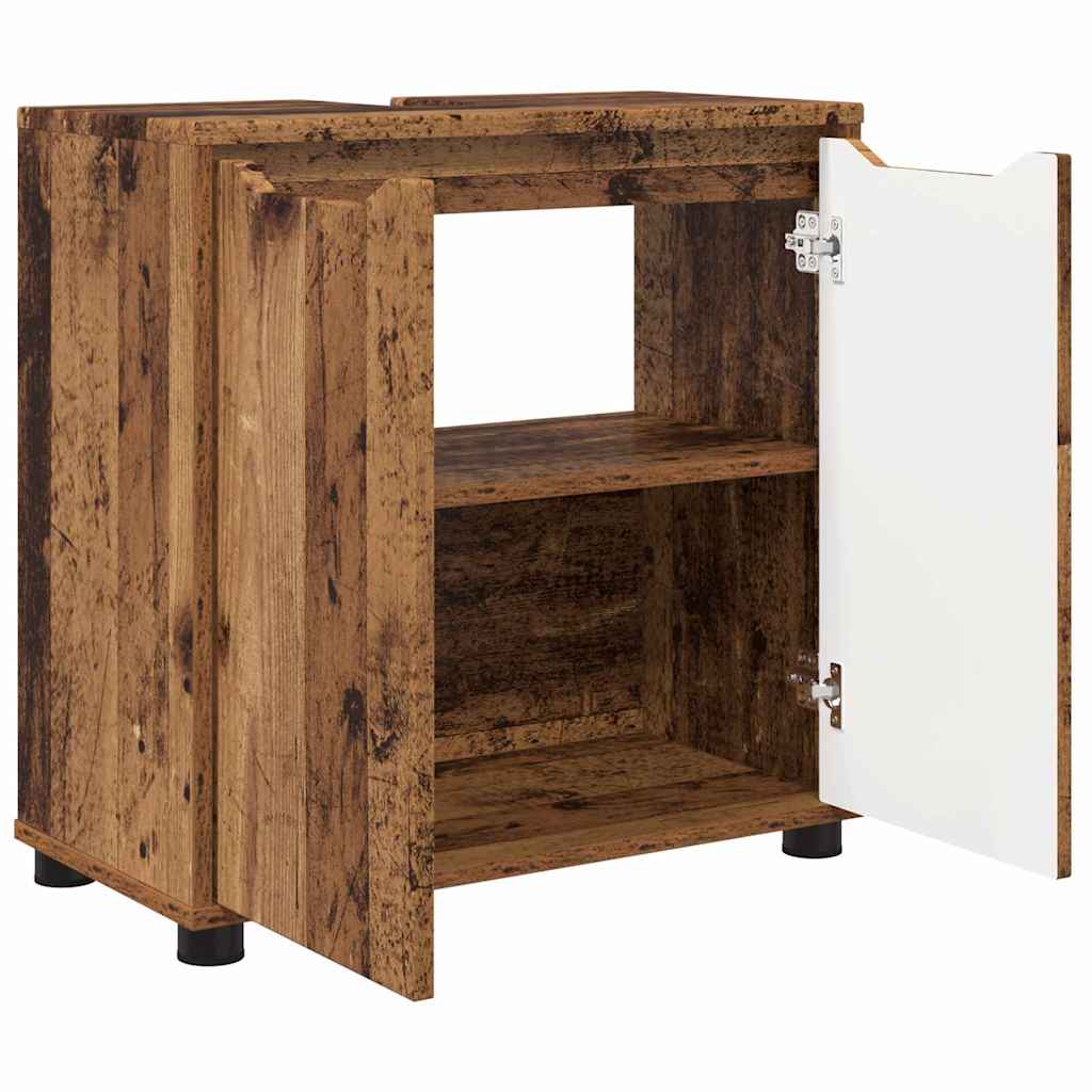 Badezimmerwaschbecken-Schrank mit Regal Altholz 60 x 30 x 60 cm