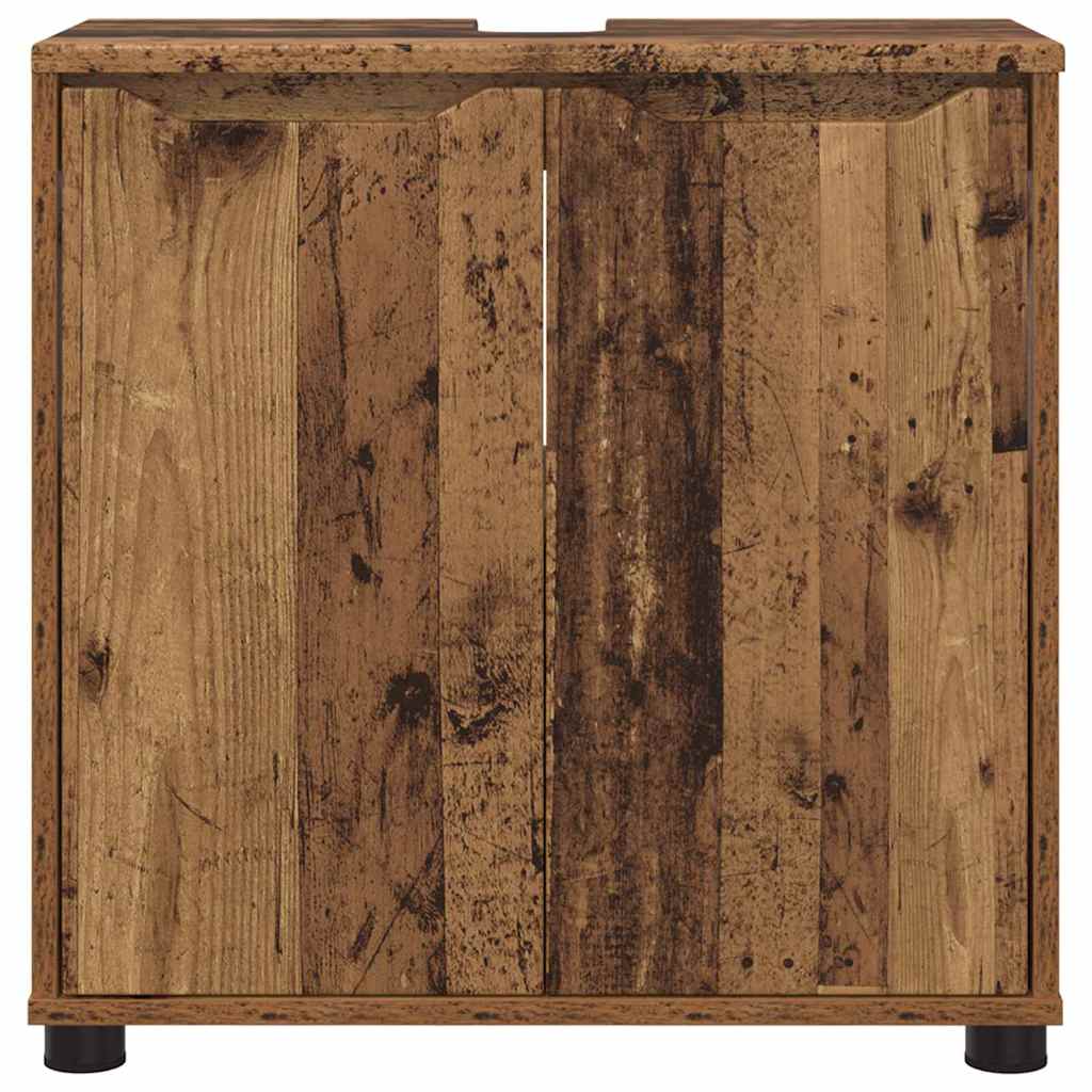Badezimmerwaschbecken-Schrank mit Regal Altholz 60 x 30 x 60 cm