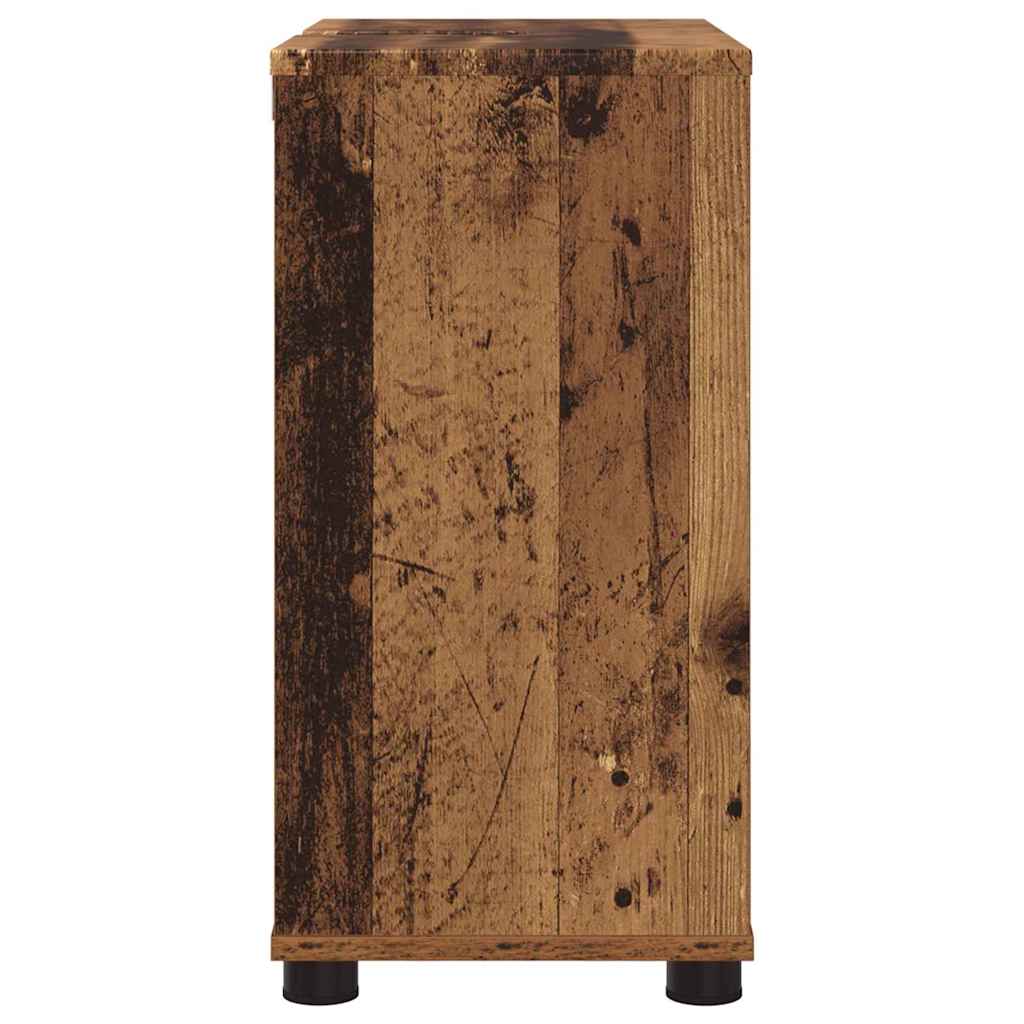 Badezimmerwaschbecken-Schrank mit Regal Altholz 60 x 30 x 60 cm