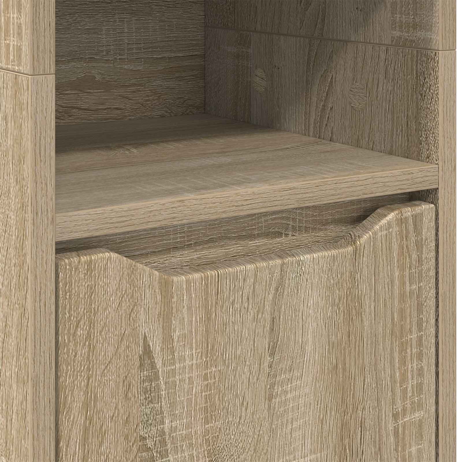 Badezimmerschrank Sonoma-Eiche 30,5 x 30 x 195 cm Holzwerkstoff