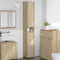 Badezimmerschrank Sonoma-Eiche 30,5 x 30 x 195 cm Holzwerkstoff