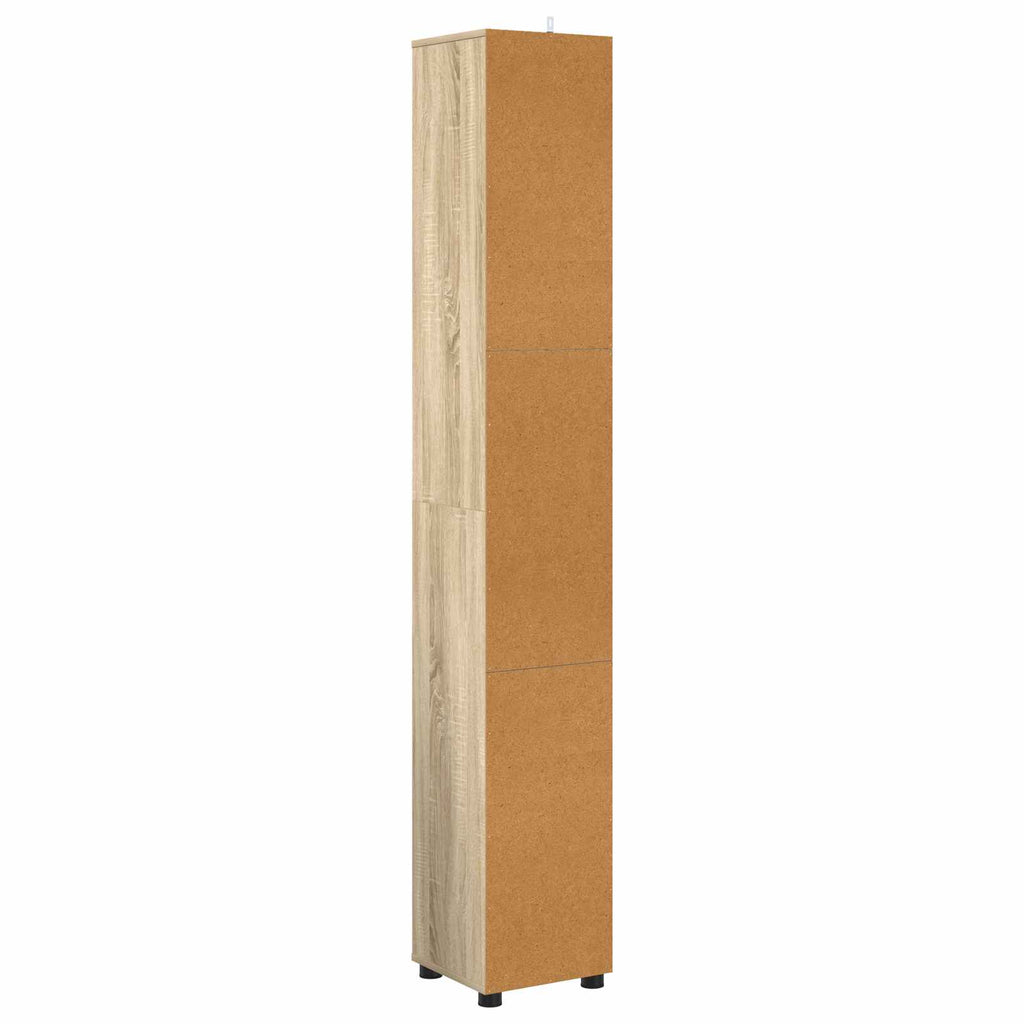 Badezimmerschrank Sonoma-Eiche 30,5 x 30 x 195 cm Holzwerkstoff