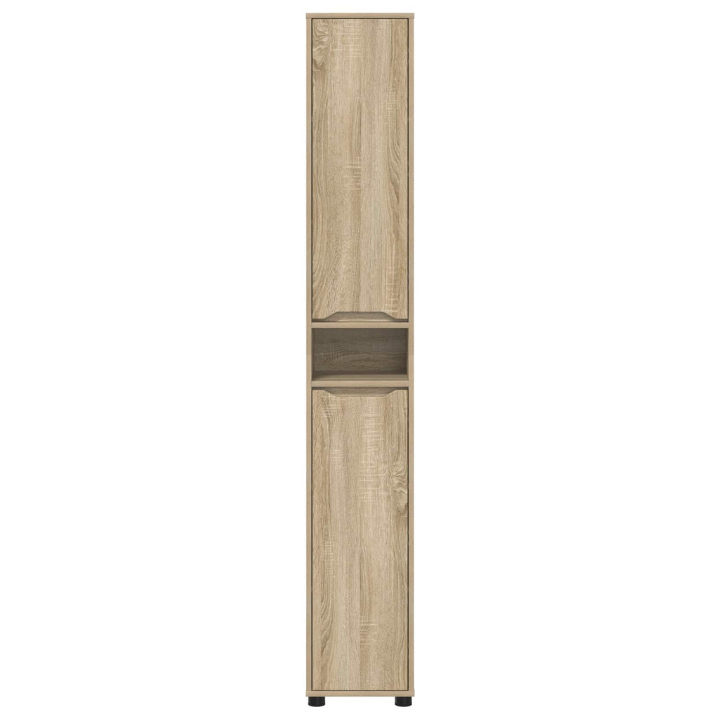 Badezimmerschrank Sonoma-Eiche 30,5 x 30 x 195 cm Holzwerkstoff