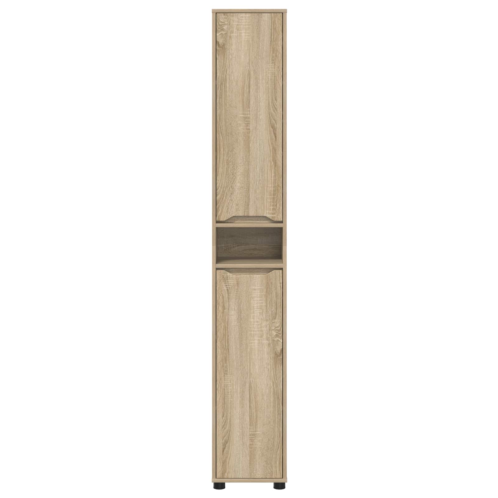 Badezimmerschrank Sonoma-Eiche 30,5 x 30 x 195 cm Holzwerkstoff