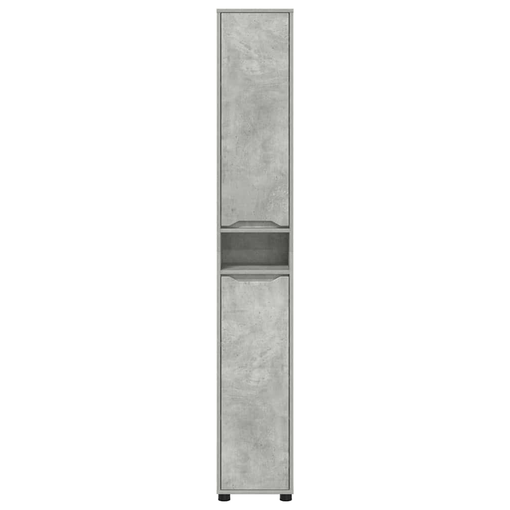 Badezimmerschrank Beton Grau 30,5 x 30 x 195 cm Holzwerkstoff