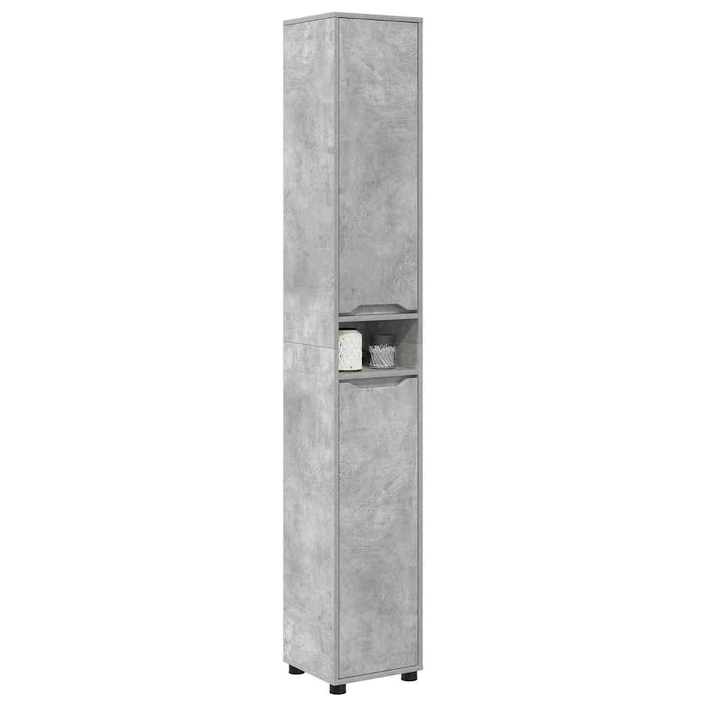 Badezimmerschrank Beton Grau 30,5 x 30 x 195 cm Holzwerkstoff