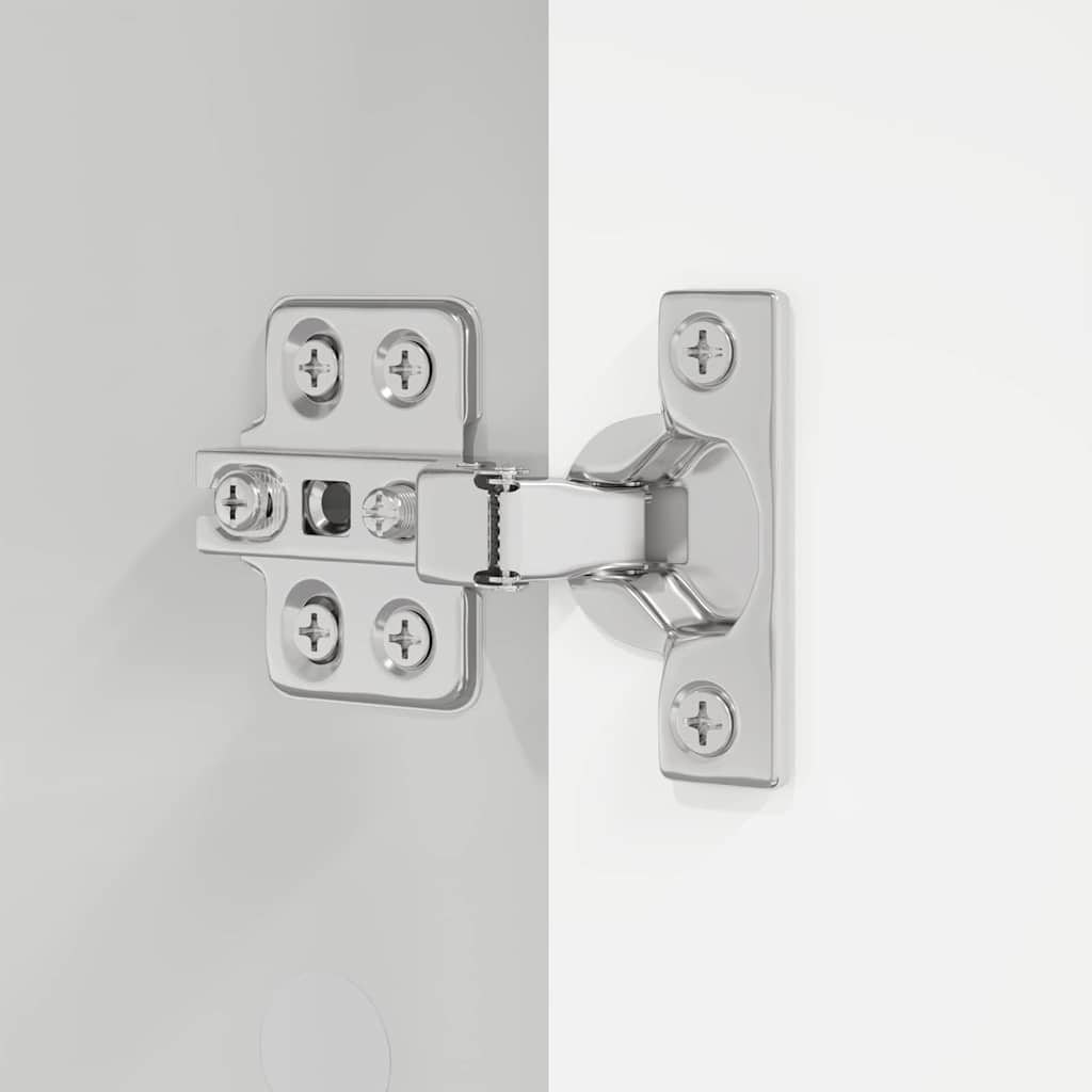 Badezimmerschrank mit Regal Hochglanz Weiß 30,5 x 30 x 195 cm