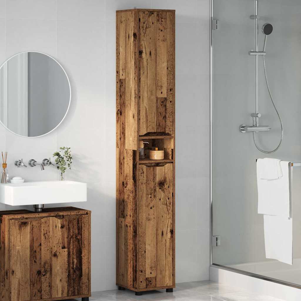 Badezimmerschrank Altholz 30,5 x 30 x 195 cm Holzwerkstoff