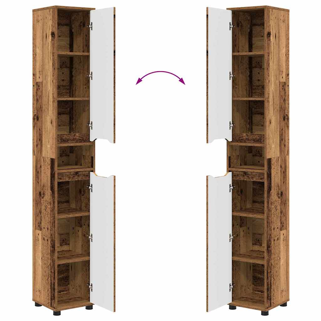 Badezimmerschrank Altholz 30,5 x 30 x 195 cm Holzwerkstoff