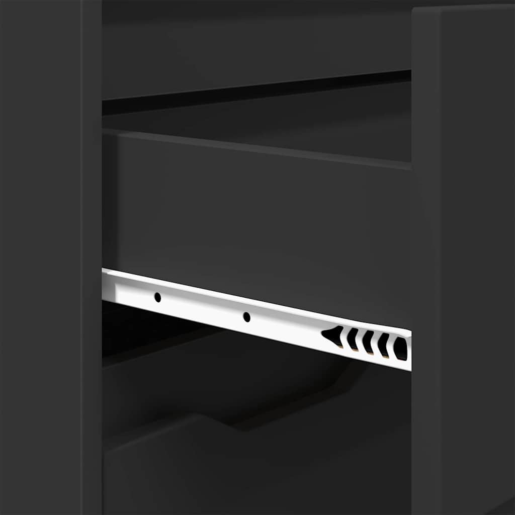 Badezimmerschrank Schwarz 72,5 x 36,5 x 100 cm Holzwerkstoff