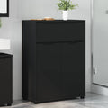 Badezimmerschrank Schwarz 72,5 x 36,5 x 100 cm Holzwerkstoff