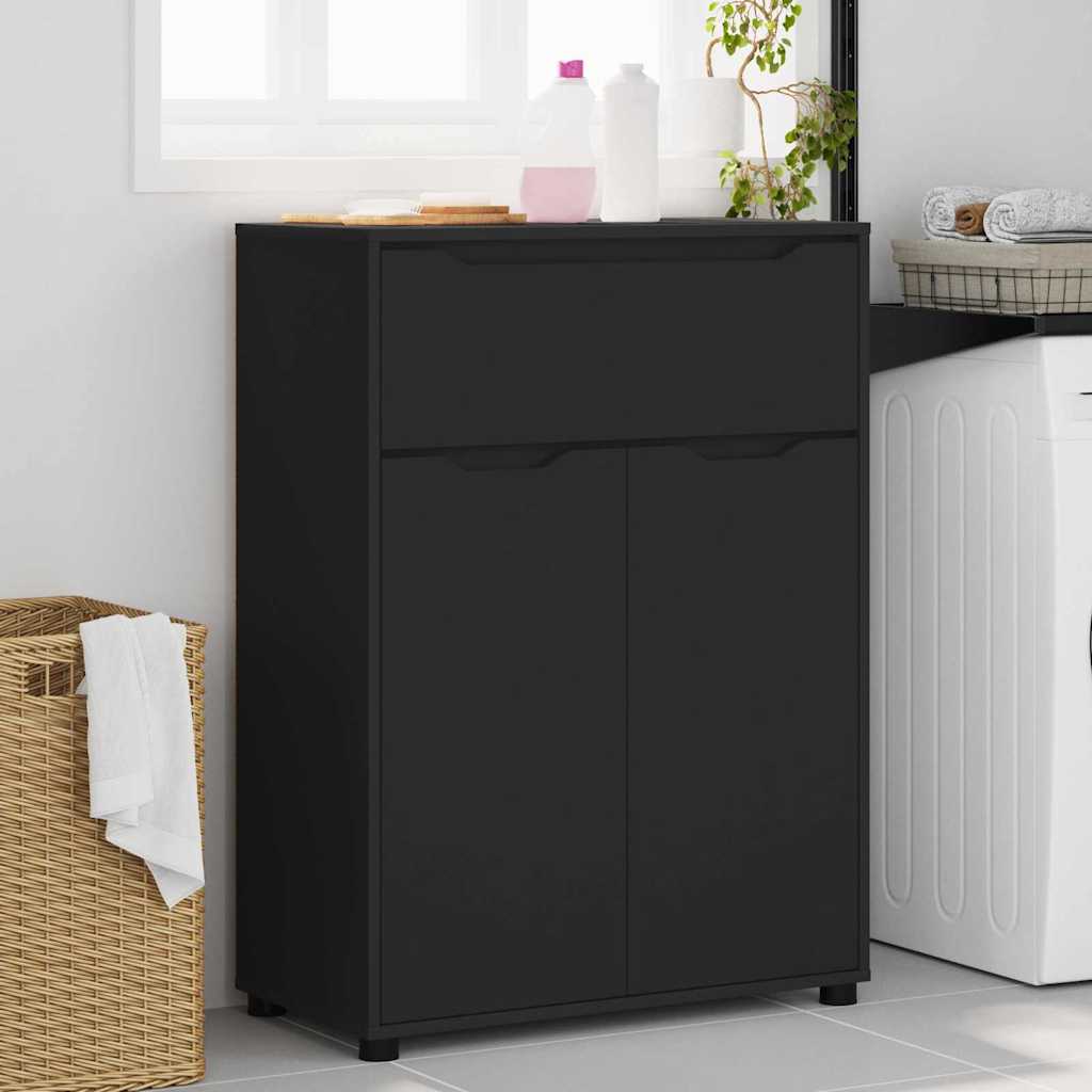 Badezimmerschrank Schwarz 72,5 x 36,5 x 100 cm Holzwerkstoff