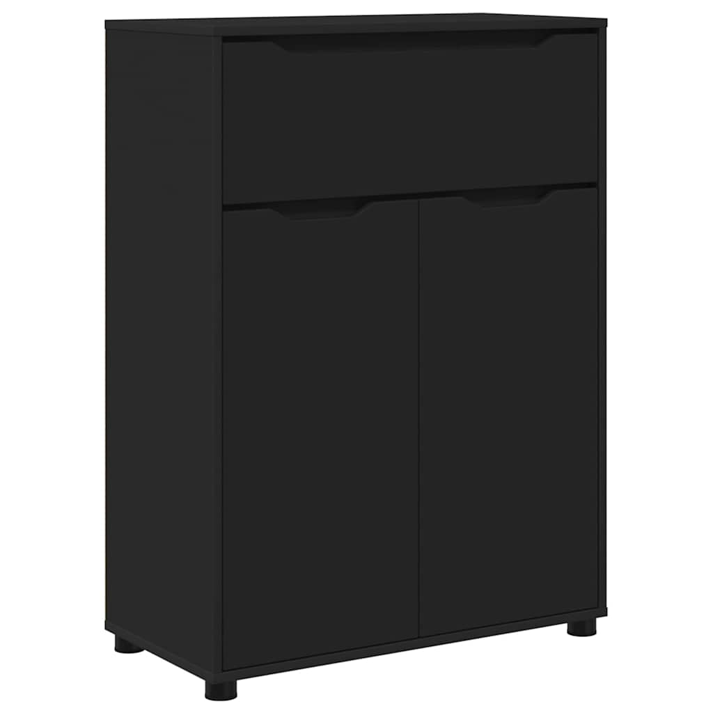 Badezimmerschrank Schwarz 72,5 x 36,5 x 100 cm Holzwerkstoff