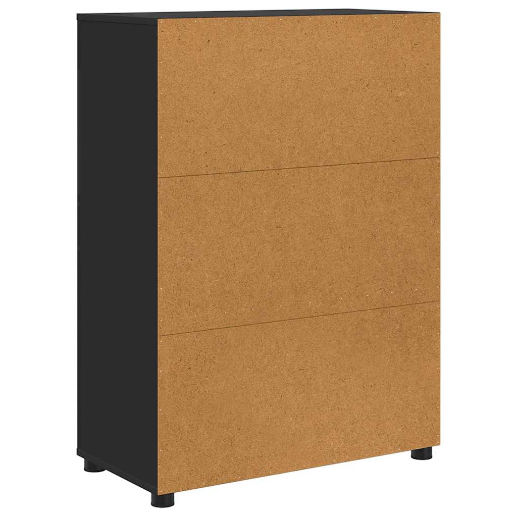 Badezimmerschrank Schwarz 72,5 x 36,5 x 100 cm Holzwerkstoff