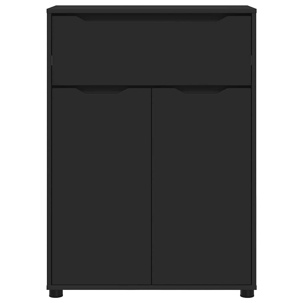 Badezimmerschrank Schwarz 72,5 x 36,5 x 100 cm Holzwerkstoff