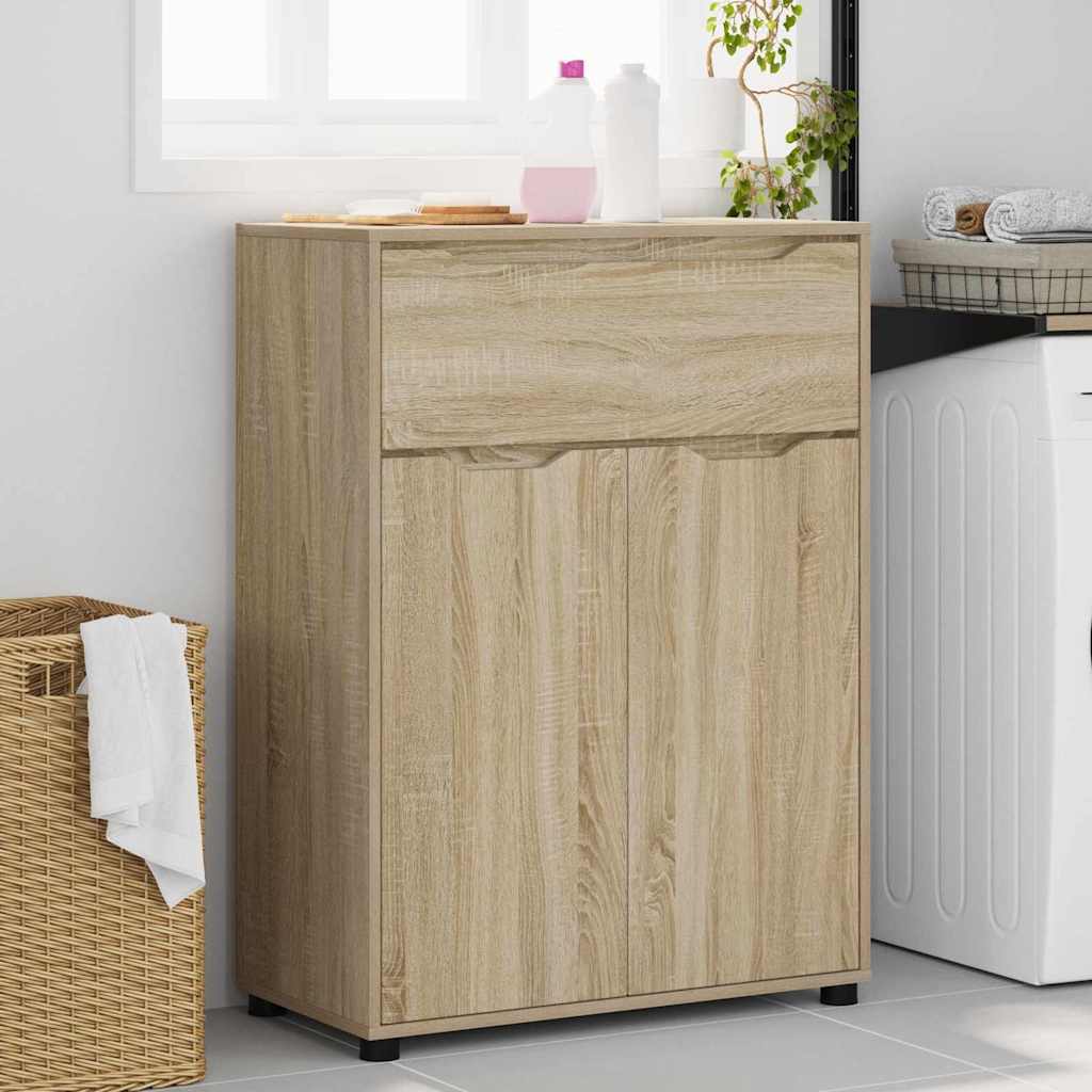Badezimmerschrank mit Regal Sonoma-Eiche 72,5 x 36,5 x 100 cm
