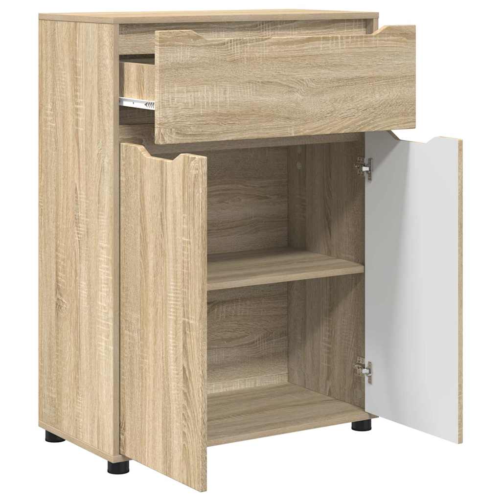 Badezimmerschrank mit Regal Sonoma-Eiche 72,5 x 36,5 x 100 cm