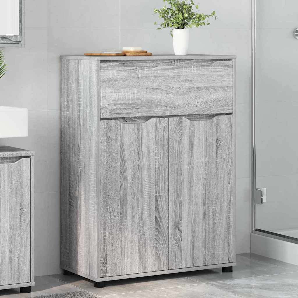 Badezimmerschrank mit Regal Graues Sonoma 72,5 x 36,5 x 100 cm