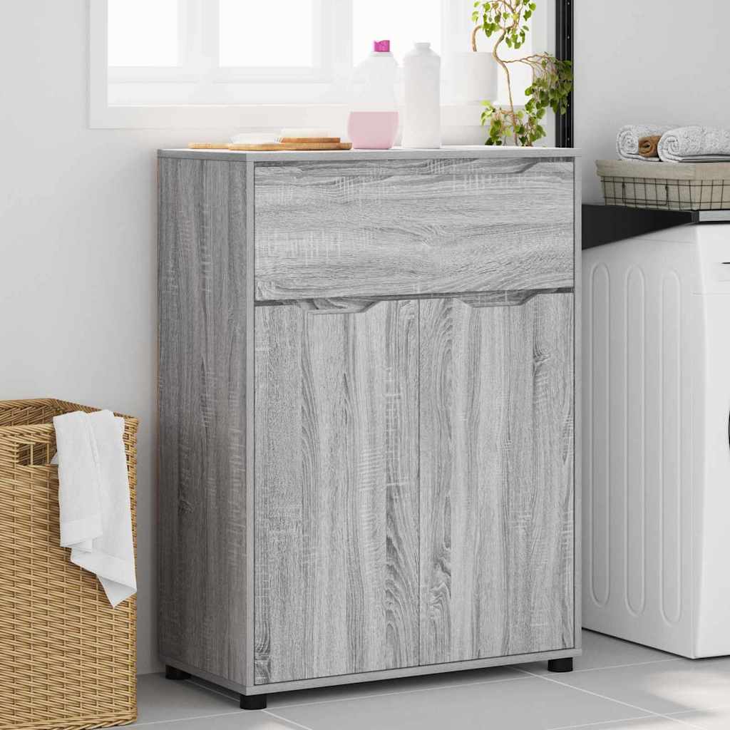 Badezimmerschrank mit Regal Graues Sonoma 72,5 x 36,5 x 100 cm