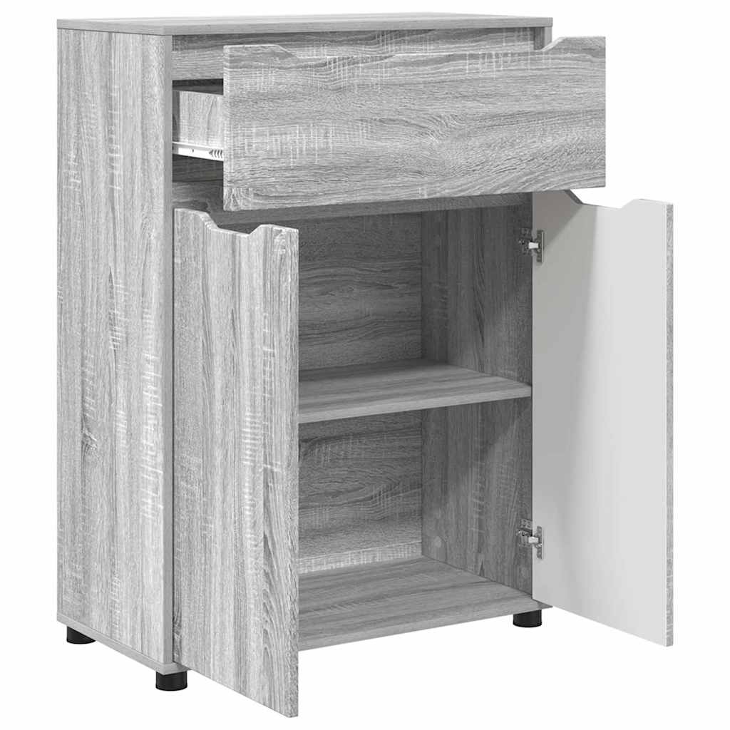 Badezimmerschrank mit Regal Graues Sonoma 72,5 x 36,5 x 100 cm