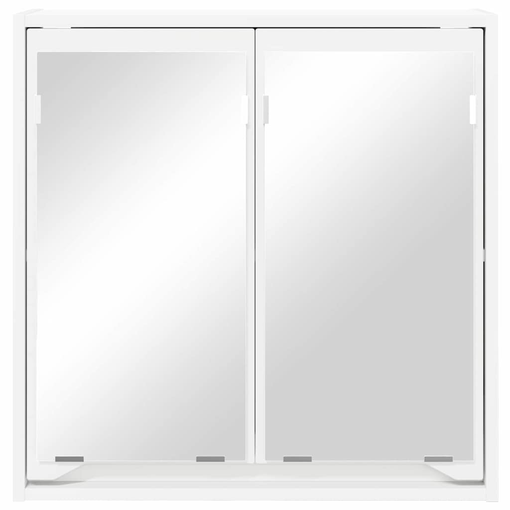 Badezimmerspiegelschrank Weiß 60 x 20 x 60 cm Holzwerkstoff