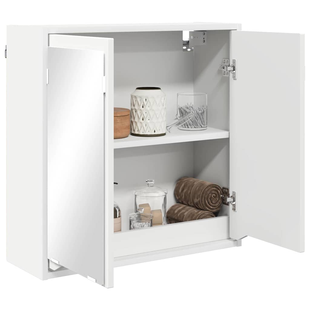 Badezimmerspiegelschrank Weiß 60 x 20 x 60 cm Holzwerkstoff
