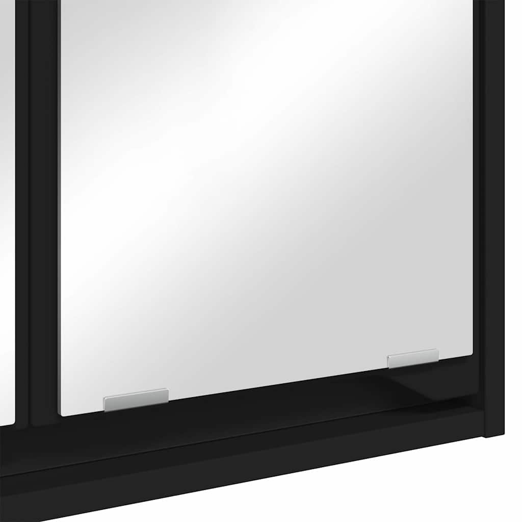 Badezimmerspiegelschrank Schwarz 60 x 20 x 60 cm Holzwerkstoff