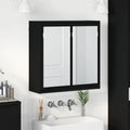 Badezimmerspiegelschrank Schwarz 60 x 20 x 60 cm Holzwerkstoff